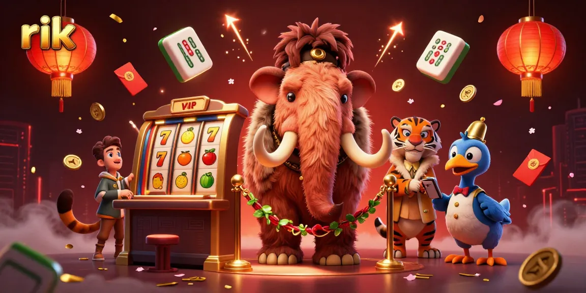 rik captures the excitement of winning at a casino with a vibrant scene featuring famous 3D characters.