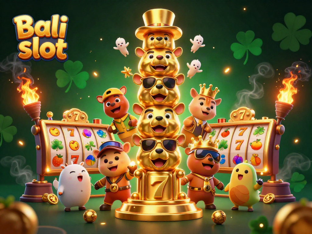 Experience the thrilling Bali slot game with our dynamic 3D totem and vibrant casino elements!
