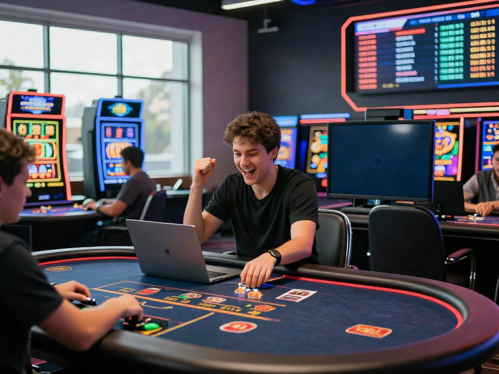 Exciting online gaming experience at TX88 with players enjoying slots and live casino games at https://tx88bet.vip/ in a vibrant digital environment.