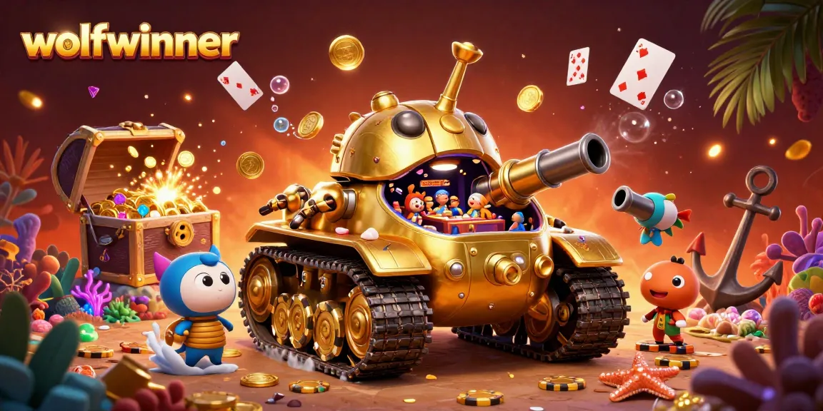 Get ready with wolfwinner's vibrant 3D casino illustration full of fun and exciting elements.